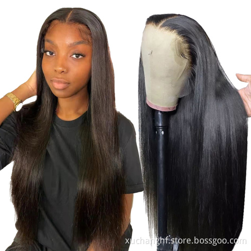 Custom HD 13X6 Lace Frontal Wig, Wholesale Brazilian Virgin 150% 180% HD Full Lace Human Hair Wigs, Pixie Virgin Lace Wig 13x6